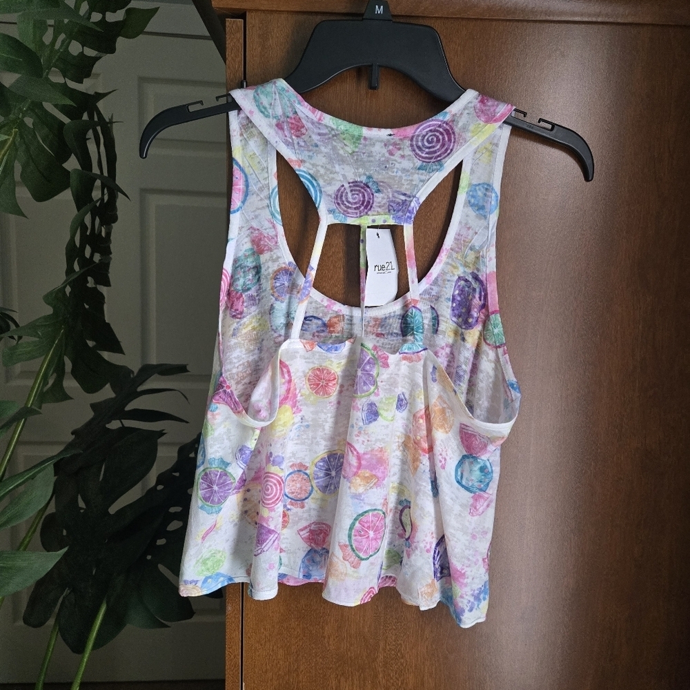 Rue 21 Colorful Tank Top Crop Top - Picture 2 of 3